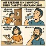 Symptome von Diabetes erkennen: häufiges Wasserlassen, ständiger Durst, erhöhter Hunger und Müdigkeit. | © GlucoseCode