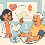 Ein Arzt erklärt einem Patienten die Blutzuckerwerte und Diabetesmanagement mit modernen CGM-Geräten. | © GlucoseCode