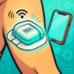 Ein Mint-Insulin-Patch sendet Blutzuckerwerte an ein Smartphone für einfaches Diabetes-Management. | © Name