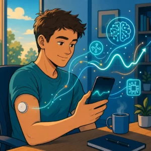 Zukunft-des-Diabetes-CGM-Sensor-und-KI-gestuetzte-Glukosekurve