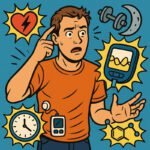 Ein besorgter Mann denkt über Blutzucker und Diabetes-Management mit CGM-Technologie nach. | © GlucoseCode